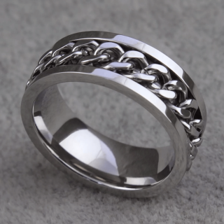 Anel Giratório Aço Inox Masculino