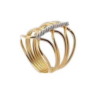 anel dourado folheado a ouro feminino