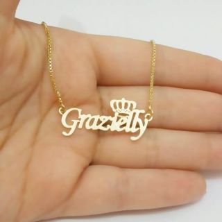 Colar com Nome Banhado a Ouro 18k