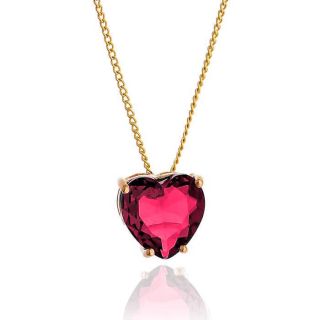 Colar de Coração Pink Banhado a Ouro 18k - Semi Joia