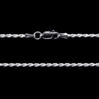 Corrente de Corda de Prata Feminina e Masculina 50 cm 2,6 mm Joias Boz