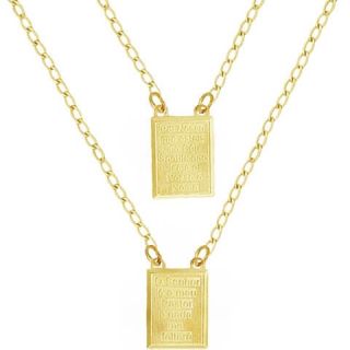 Escapulário Masculino e Feminino Evangélico Banhado a Ouro 18k