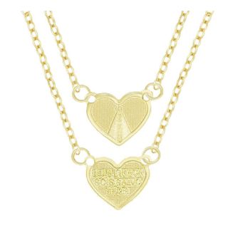 Escapulário Feminino Coração com Nossa Senhora Banhado a Ouro 18k