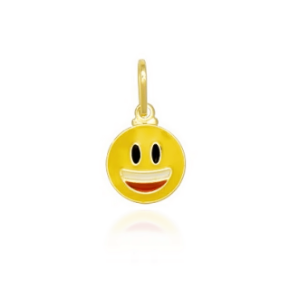 Pingente Carinha Feliz Folheado a Ouro - Semi Joias