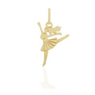 Pingente de Bailarina Folheado a Ouro Semijoia