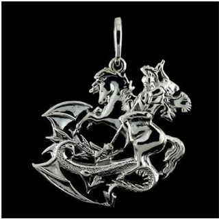 Pingente de Prata Masculino São Jorge - Joias em Prata