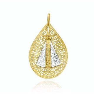 Pingente Nossa Senhora Aparecida Gota Ouro 