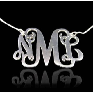Gargantilha com Pingente Letras - Joias Personalizadas em Prata 