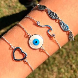 Pulseira Feminina Asas de Anjos - Joias de Prata