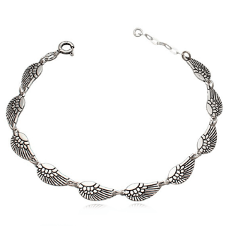 Pulseira Feminina Asas de Anjos - Joias de Prata