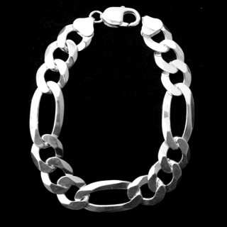 Pulseira Masculina Grossa de Prata - Joias Masculinas