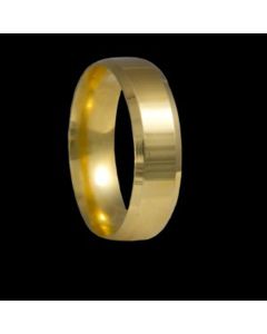 Alianças Chanfradas 6 mm de Ouro 18k - Alianças de Noivado e Casamento