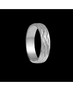 Aliancas de Prata Trabalhadas 5mm  - Alianças de Compromisso