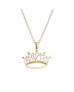 Colar de Coroa Feminino Folheado a Ouro 18k - Colares da Moda