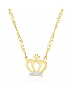 Colar de Coroa Banhado a Ouro 18k - Colares Femininos